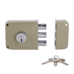 Cerradura de sobreponer alta seguridad con 3 barras L5C Tover