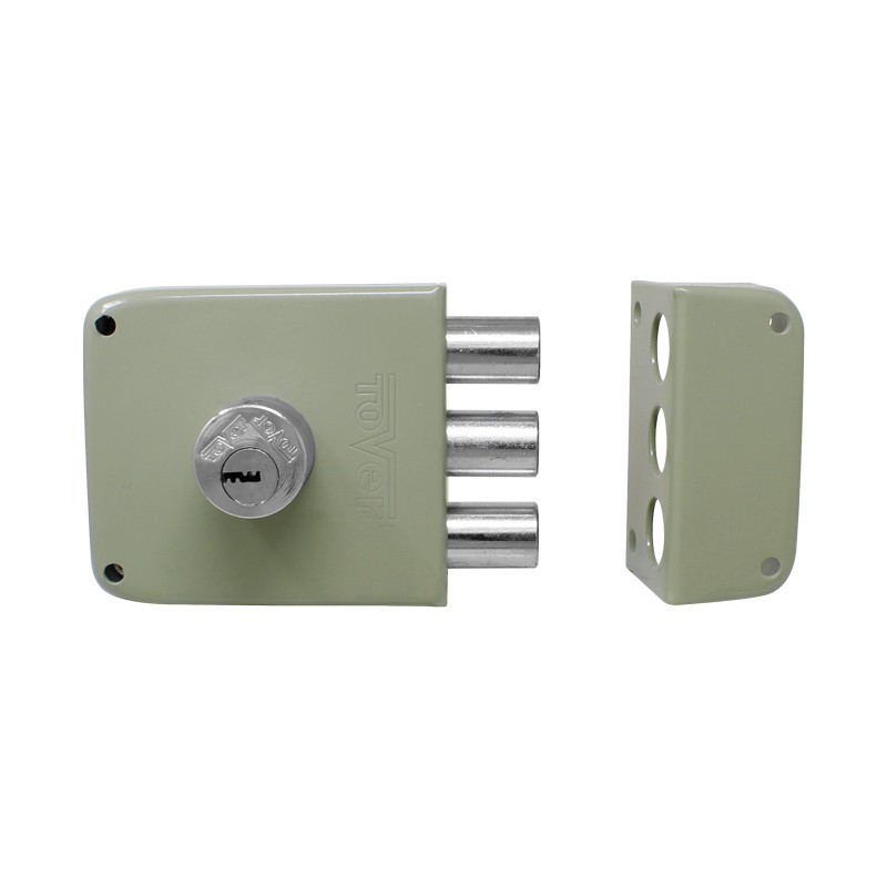 Cerradura de sobreponer alta seguridad con 3 barras L6C Tover
