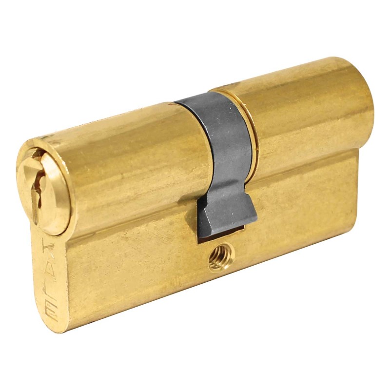 Cilindro de perfil europeo 62 mm latón brillante 164GNC KaleKilit
