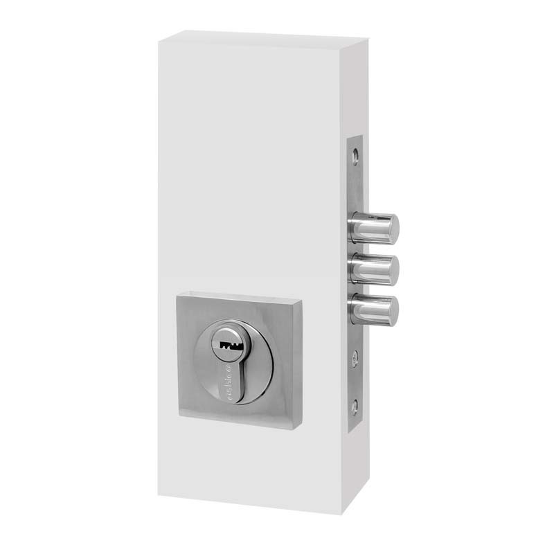 Cerradura italiana extra cuadro acero inoxidable 1513 Ashico