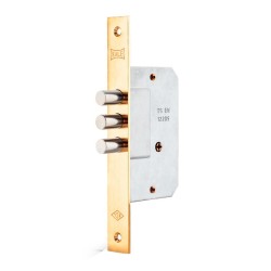 Mecanismo de embutir con llave tetra latón brillante 189 3MF Kale Kilit