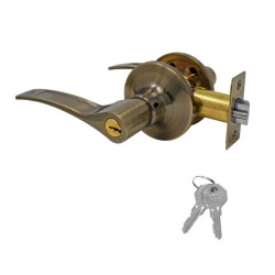 Cerradura para recámara latón antiguo Roble Phillips