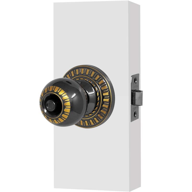 Cerradura para recámara niquel negro Marijo 9600 Ashico