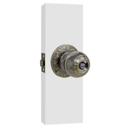 Cerradura para baño niquel negro Toledo 10011 Ashico