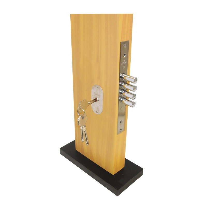 Cerradura de perfil angosto cromo Austral