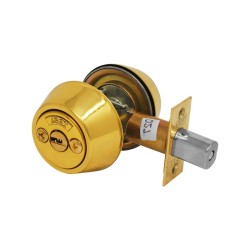 Cerrojo de doble cilindro latón brillante X547 Tesa