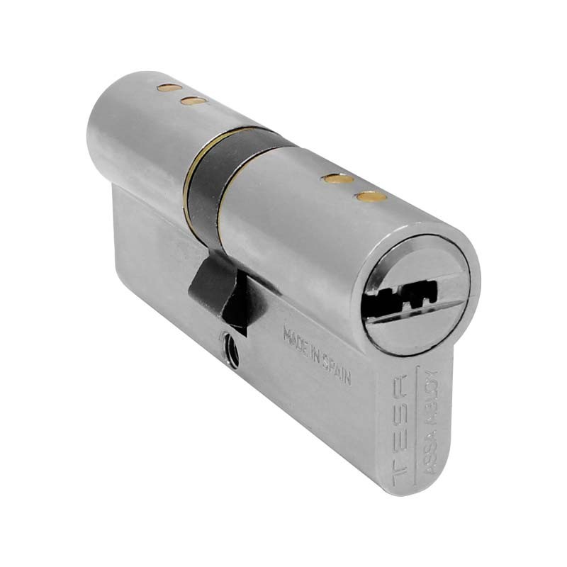 Cilindro de perfil europeo llave / llave níquel T80 Tesa