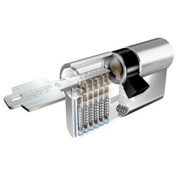 Cilindro de perfil europeo llave / llave niquelado T60 Tesa