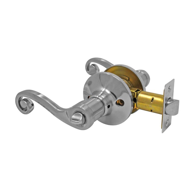 Cerradura para baño cromo mate Saura Phillips