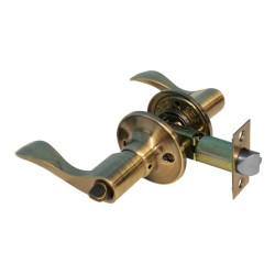 Cerradura de manija para recámara latón antiguo Aqua Yale