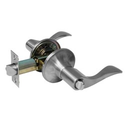 Cerradura de manija para recámara cromo mate Aqua Yale