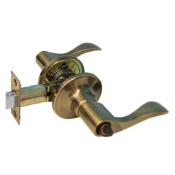 Cerradura de manija para baño latón antiguo Aqua Yale