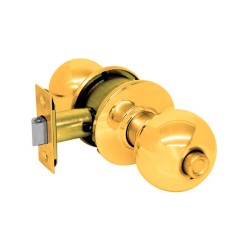 Cerradura para baño latón brillante Ball Yale