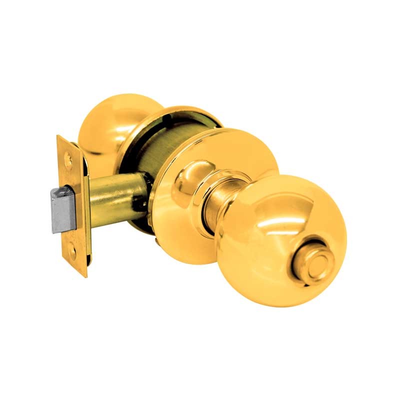 Cerradura para baño latón brillante Ball Yale