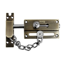 Pasador con cadena de seguridad latón antiguo 48 Phillips