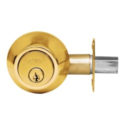 Cerrojo doble cilindro latón brillante 6730 Dexter