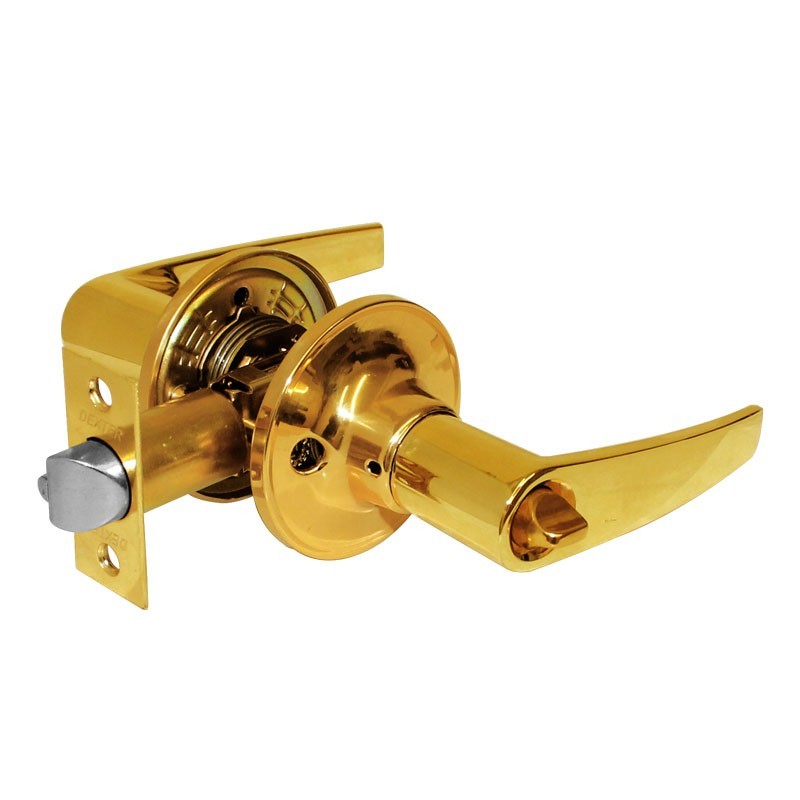 Cerradura para recámara en latón brillante Onix Dexter