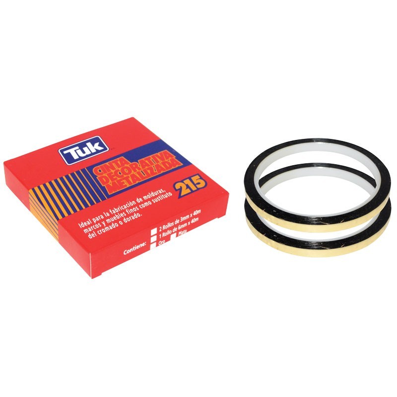 Cinta decorativa dorada 3 mm Tuk