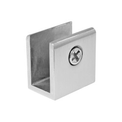 Clip para entrepaño o vidrio fijo niquel satinado K239L-S Axcent