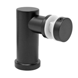 Soporte de fijación muro a cristal 90° con taquete negro mate C-003-B Axcent