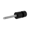 Conector con chapetón y base recta negro C012-L-B Axcent