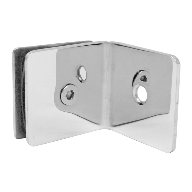 Clip para vidrio fijo a 90° cromo K-507C Axcent Clip para vidrio fijo a 90° cromo K-507C Axcent