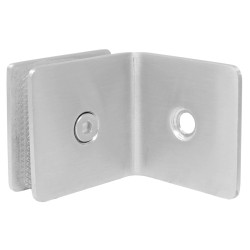 Clip para vidrio fijo a 90° níquel satinado K-507S Axcent