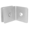 Clip para vidrio fijo a 90° níquel satinado K-507S Axcent