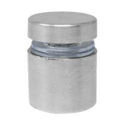 Soporte tubular para vidrio 19 x 20 mm Níquel satín Axcent