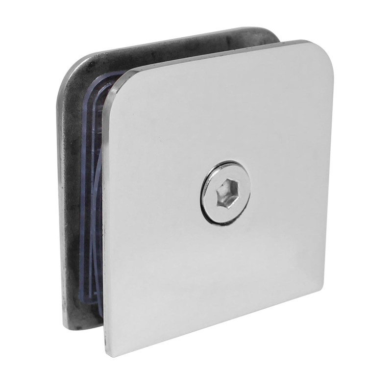 Clip cuadrado para cristal fijo cromo K-518-C Axcent