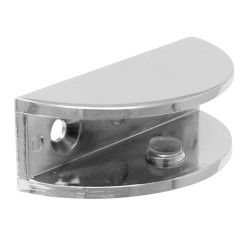 Clip para entrepaño o vidrio fijo cromo 12 mm Axcent