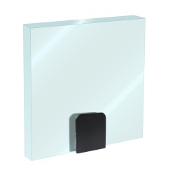 Clip cuadrado para cristal fijo negro K-518 Axcent