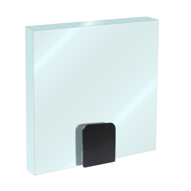 Clip cuadrado para cristal fijo negro K-518 Axcent