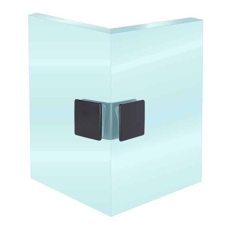 Clip vidrio-vidrio a 90° negro mate K-508N Axcent