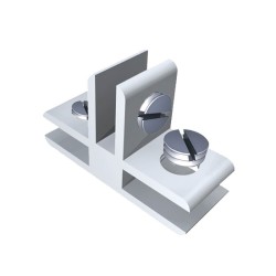 Conector para vidrio "T" con opresores Herralum