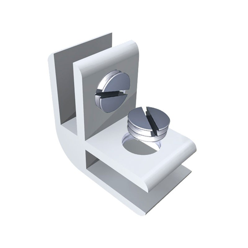 Conector para vidrio "L" Herralum