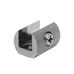 Clip satinado para entrepaño o vidrio fijo BRK754 Bruken