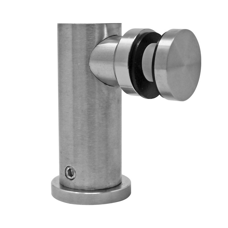 Conector para barandal o cristal fijo 90° con chapetón satín BRK671C Bruken