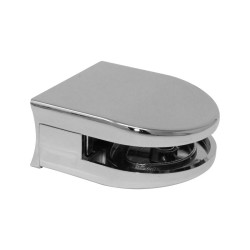 Conector Grapa base curva cromada BRK762C Bruken