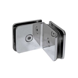 Clip vidrio-vidrio a 90° cromado BRK732 Bruken