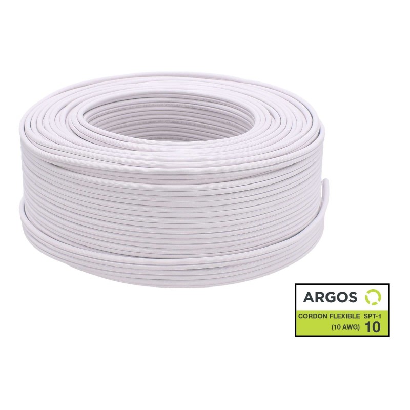 Cordón dúplex flexible blanco calibre 10 SPT-1 con 100 metros 1600104 ARGOS