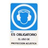 Señalamiento "Uso obligatorio de protección acústica" 30 x 45 cm