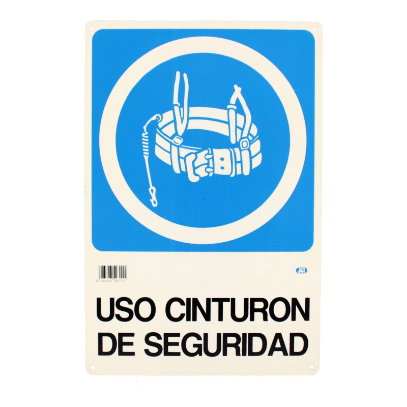 Señalamiento "Uso de cinturón de seguridad" 30 x 45 cm