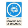 Señalamiento "Uso de cinturón de seguridad" 30 x 45 cm