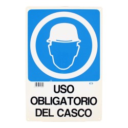 Señalamiento "Uso obligatorio de casco" 30 x 45 cm