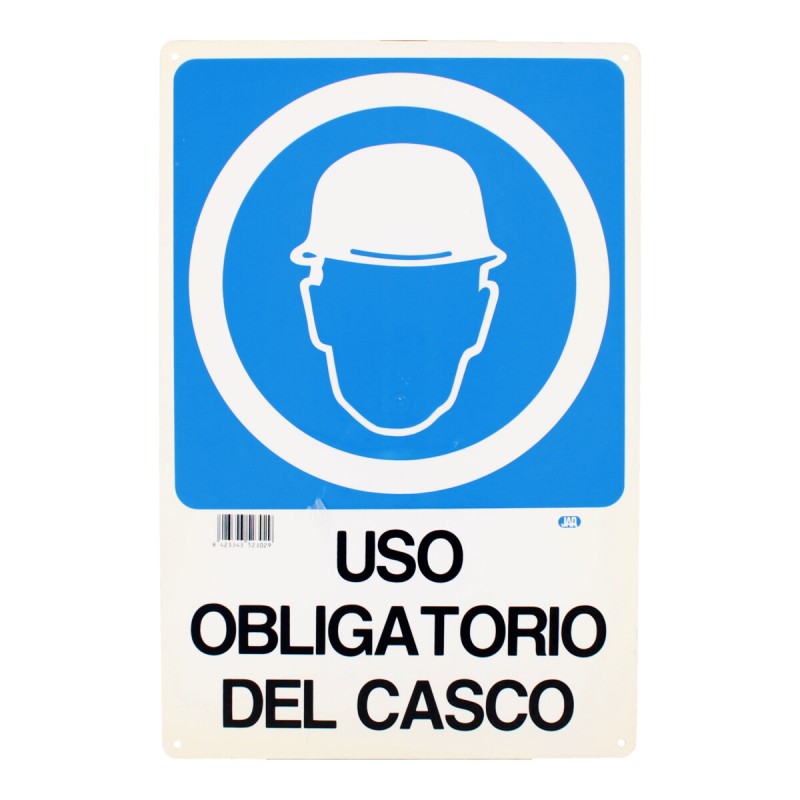 Señalamiento "Uso obligatorio de casco" 30 x 45 cm