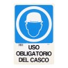 Señalamiento "Uso obligatorio de casco" 30 x 45 cm