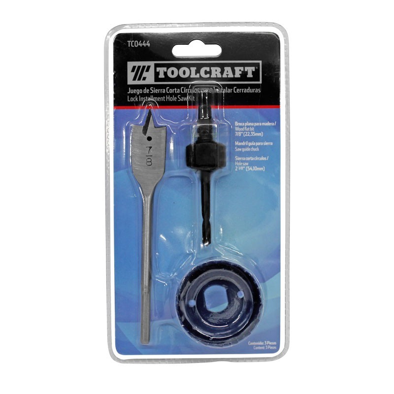 Kit para instalación de cerraduras TC0444 Toolcraft