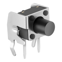 Micro switch de push horizontal, con 2 terminales, chásis y vástago mediano AU-1013 Steren