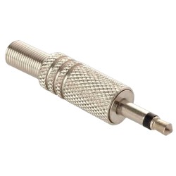 Plug 3,5 mm monoaural, metálico 250-145 Steren